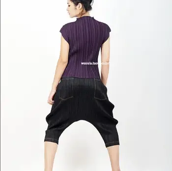 

Classic pleated small collar slim shoulder sleeveless T-shirt life multicolor base shirt Joker free shipping