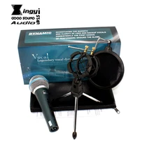 BT58A переключатель проводной электродинамический микрофон Стенд Настольный Штатив Держатель с ветровым стеклом Поп фильтр Крышка для бета 58 BT 58A ПК караоке