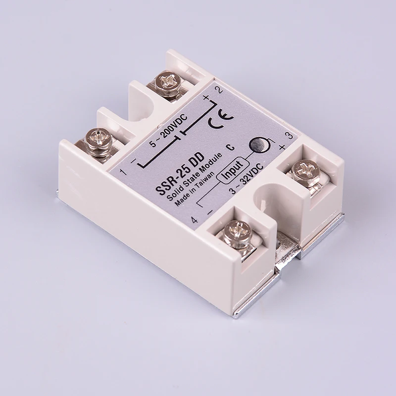 

1pc DC Relais 3-32VDC To 5-60VDC SSR 25AA Solid State Relay SSR-25DD 25A AC Control