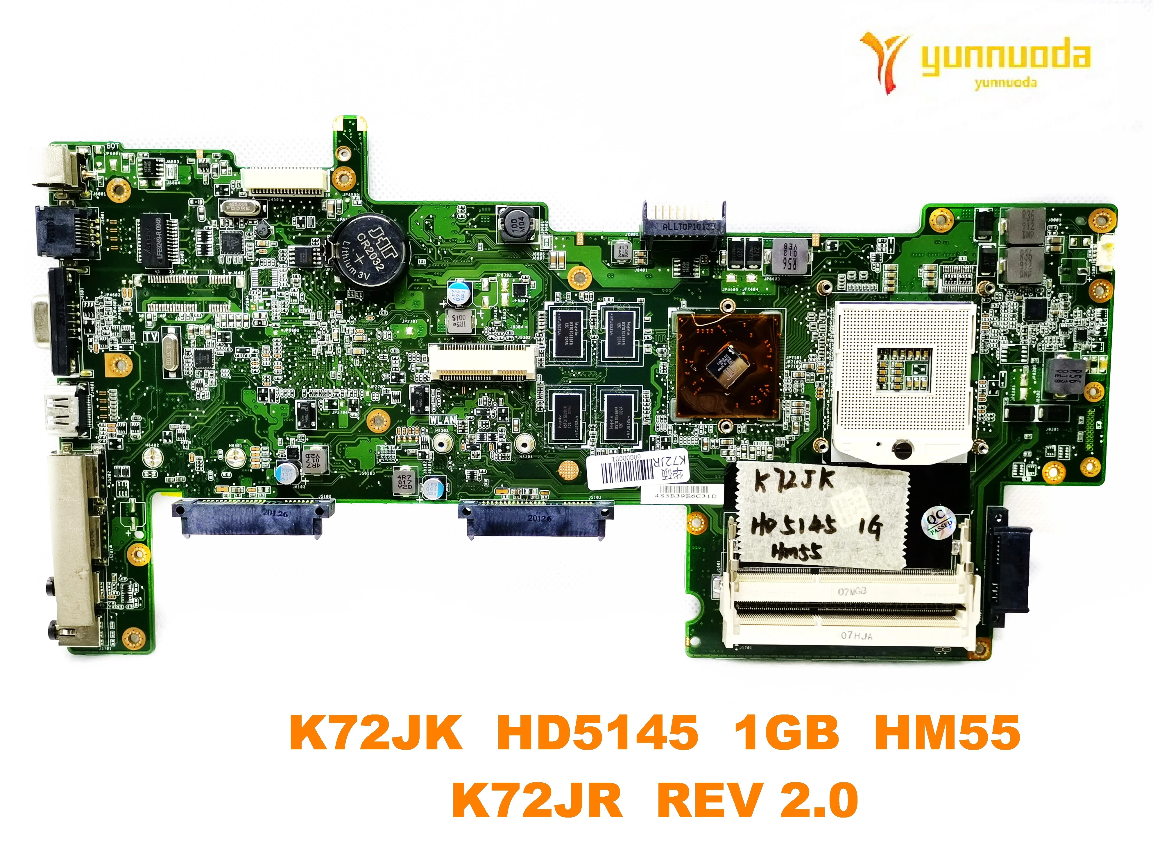 Оригинальная материнская плата для ноутбука ASUS K72JK K72JR HD5145 1 ГБ HM55 REV 2 0