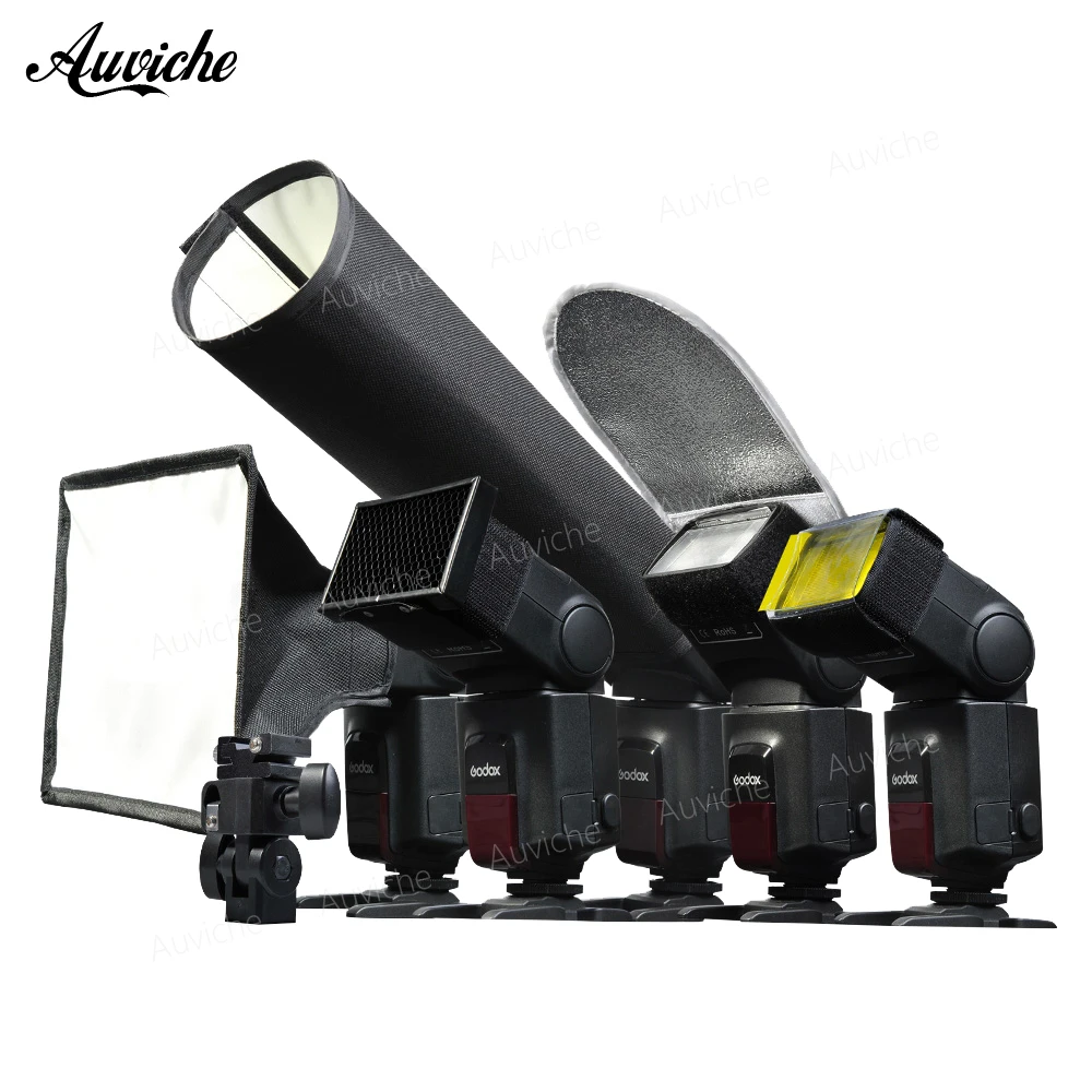 

Godox SA-K6 6 in 1 photography speedlite Accessories Kit Softbox for Flash Color Filter Light Reflector Honeycomb Grid Light Bea