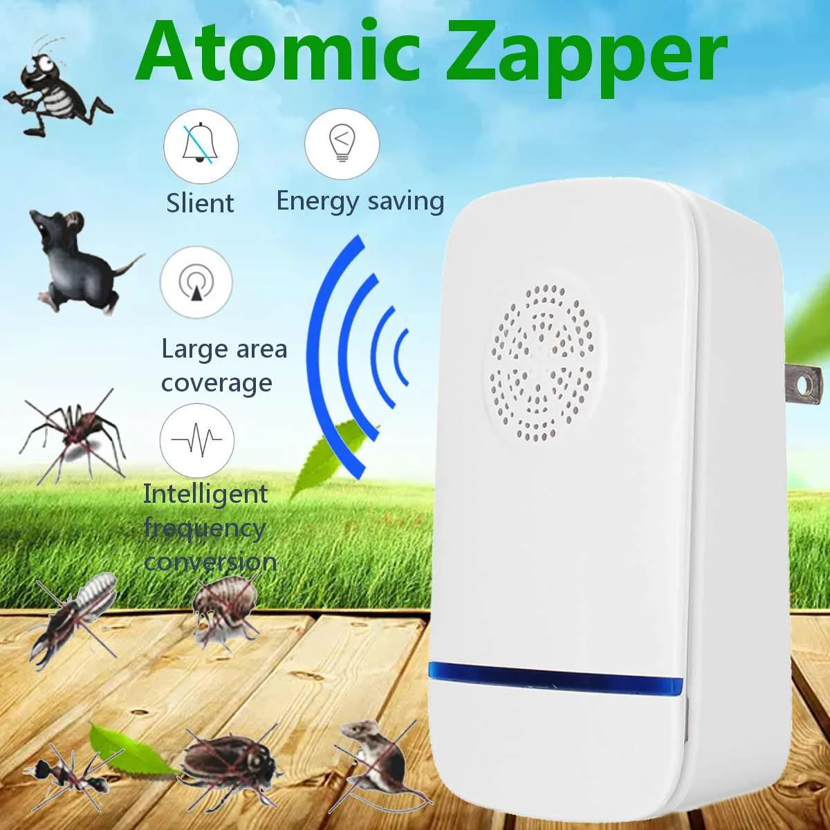 

Ultrasonic Mosquito Dispeller Electric Smart Mosquito Killer Lamp Anti Mosquitos Repellent Insect Trapper Pest Control Machine
