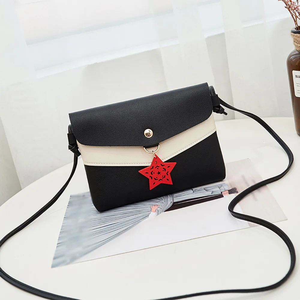 

2018 Winter Women Hit Color Shoulder Bag Messenger Satchel Tote Crossbody Bag Phone Bag PU Leather Handbags