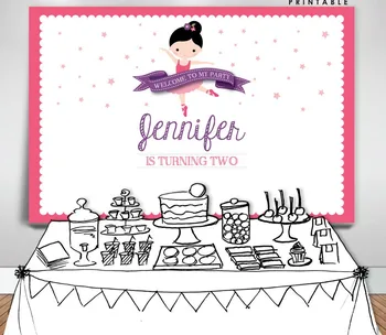

custom ballerina star backgrounds High quality Computer print party backdrop