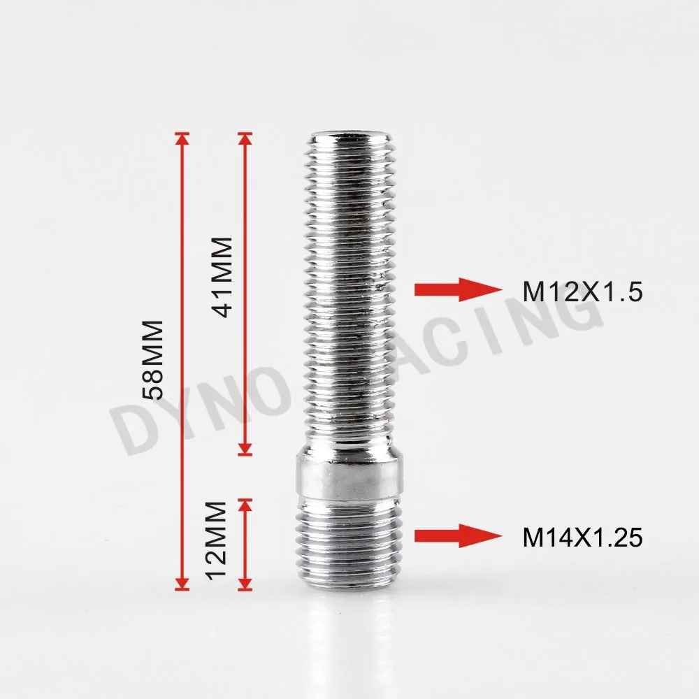 Расширенные колесные шпильки конверсионные болты/винтовой адаптер Комплект(M12x1.5 до M14x1.5, M12x1.5 до M12x1.5 - Название цвета: M14x1.25-M12x1.5
