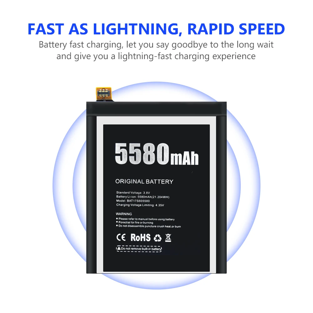 5580mAh BAT17S605580 литий полимерная батарея мобильного телефона Для DOOGEE S60 Lite запасные