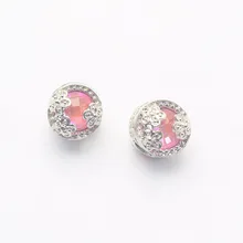 10pcs Crystal flower European beads Fit Pandora Charms Original Bracelet Spacer Charm Beads Jewelry Making DIY Berloque js1517