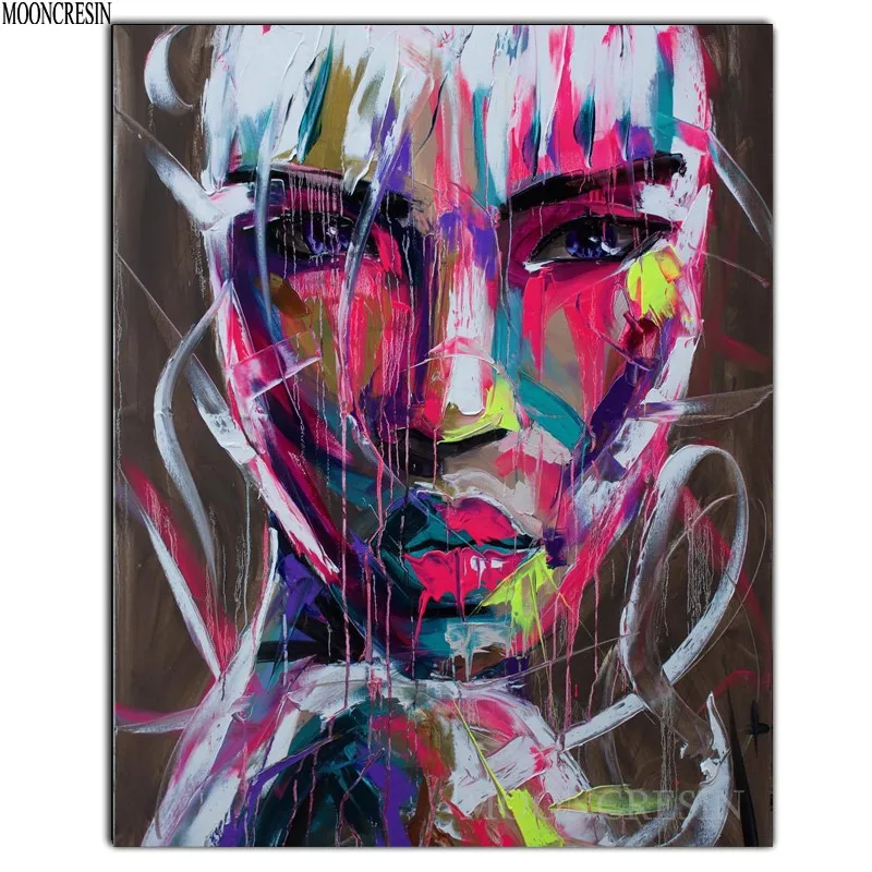 

5D Diy Diamond Painting Cross Stitch Woman With Ink On Face Needlework 3D Diamond Embroidery Full Round Mosaic Decoration Resin