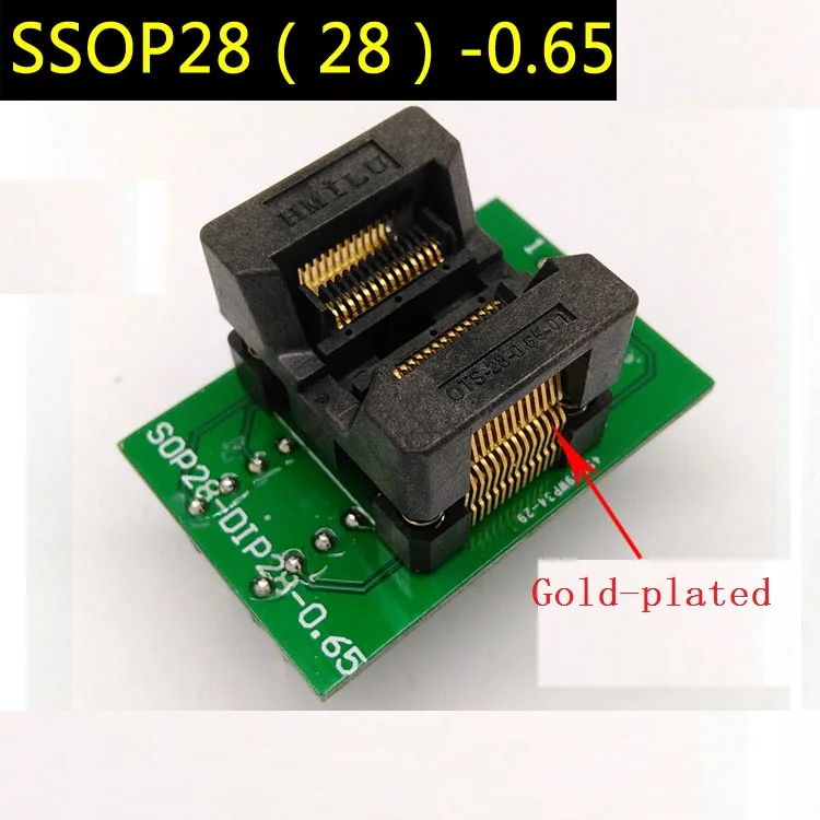 SSOP28 для DIP28 TSSOP28 сжигание Регистраторы чип Тесты база ots28-0.65-01 программирования |