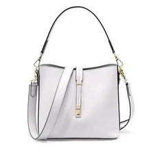 Luxury Ladies Handbags White Tote Bags For Women Womans Messenger Bags Designer Female Shoulder Bucket Bag Black Genuine Leather Luxury Ladies Handbags White Tote Bags For Women Womans Messenger Bags Designer Female Shoulder Bucket Bag Black Genuine Leather