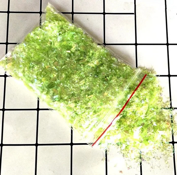100 г натуральная оболочка бумага конфетти бусины для УФ эпоксидной наполнителя кулон из смолы ожерелье ювелирных изделий ремесло аксессуары для ногтей - Цвет: Зеленый
