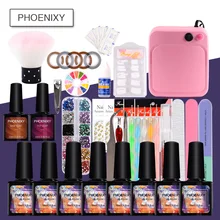 Полный маникюрный набор для маникюрных комплектов 36 Вт УФ лампа для 8 шт. Комплект гель-лаков для ногтей ногти гель лак набор маникюрные инструменты Наборы для маникюра