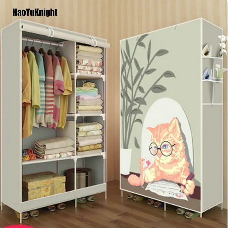 HaoYuKnight когда четверть гардероба DIY это нетканый складной портативный шкаф для