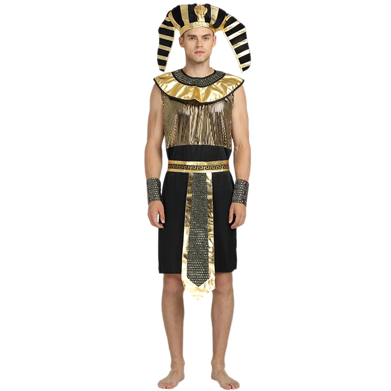 Egypt Pharaoh Cosplay Costumes Men 2017 New Adult Jumpsuits Handsome