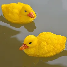 2 шт Искусственные плавающие полимерные желтые утки для бассейна лужайки дома сада украшения имитация орнамента