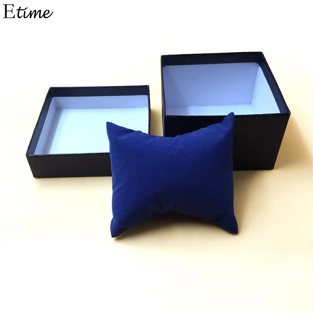 Fanala дисплей ювелирных часов Коробка Чехол коллекционный держатель часы ювелирные часы Органайзер коробка для хранения - Цвет: blue