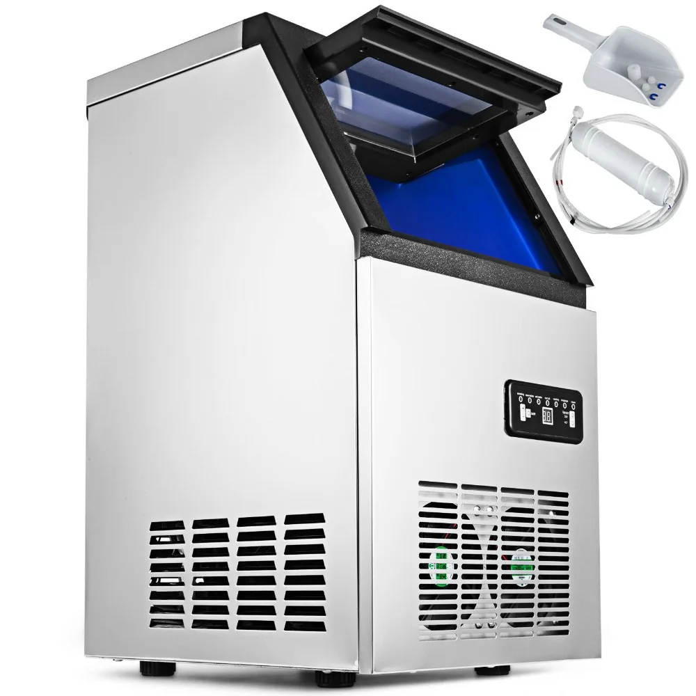 

50KG Commercial Ice Maker Machine Ice Machine Digital Control Refrigeration