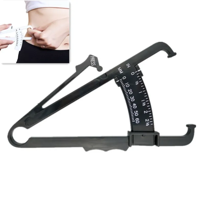 

70mm Skinfold Body Fat Caliper Body Fat Tester Skinfold Measurement Tape with Measurement Chart Body Health Care Tool