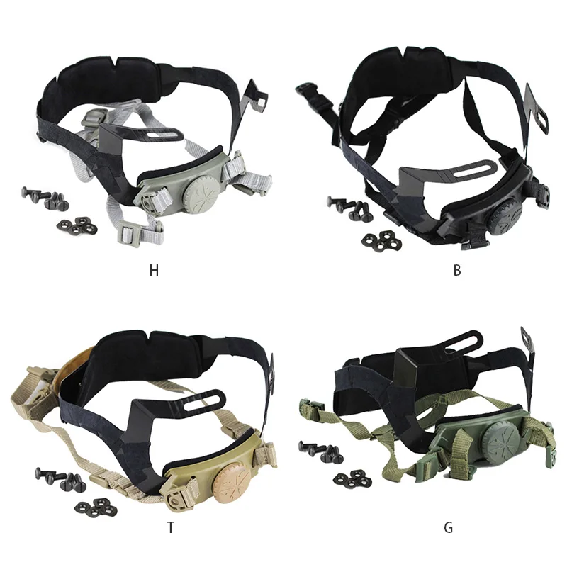 

Tactical Fast Helmet Adjustable Strap Hunting Wargame Helmet Inner Locking Strap System Military Airsoft Helmet Accessories