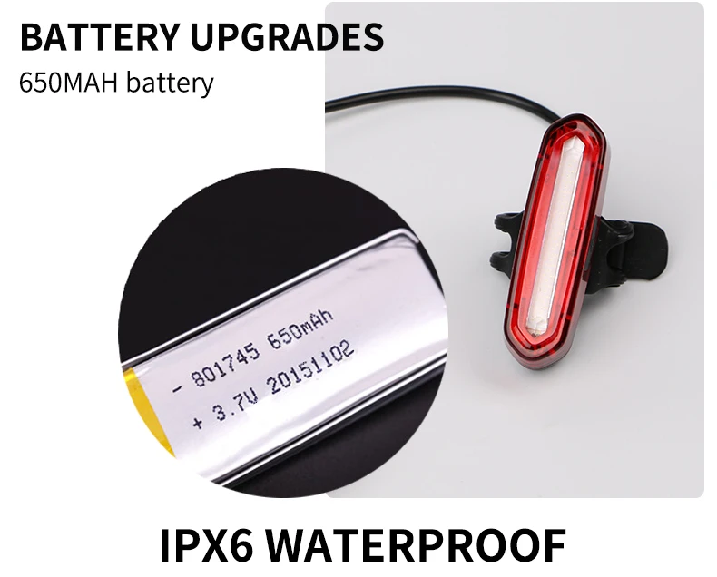 Sale WHEEL UP Bike Tail Light Bicycle Rear light Cycling Tail-lamp Led Light Waterproof MTB USB Rechargeable Polychromatic Taillight 11