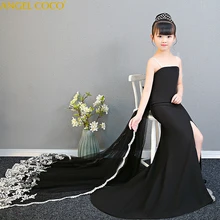 Новинка года; платье русалки для девочек детское вечернее платье со съемными узкими вставками; Цвет Красный марокканский кафтан; Дубай; abaya Robe Fille