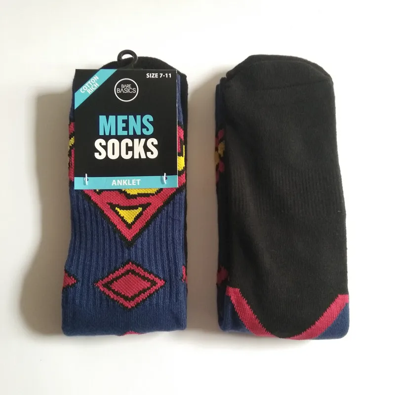 Новые классные носки Супермена из хлопка, мужские Новые забавные носки для косплея, модные носки с героями мультфильмов, носки супергероев из аниме Marvel Avengers Sox