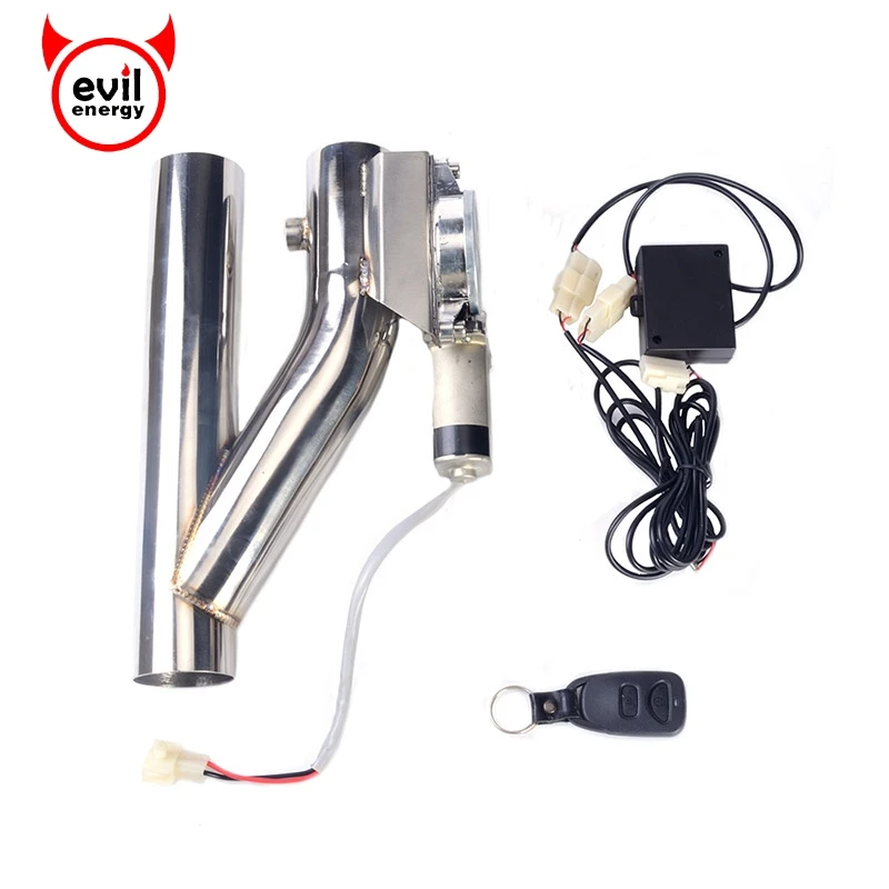 

evil energy-Universal 2" Stainless Steel Headers Y Pipe Electric Exhaust Y-Pipe Exhaust Wireless Remote Control Exhaust Cutout