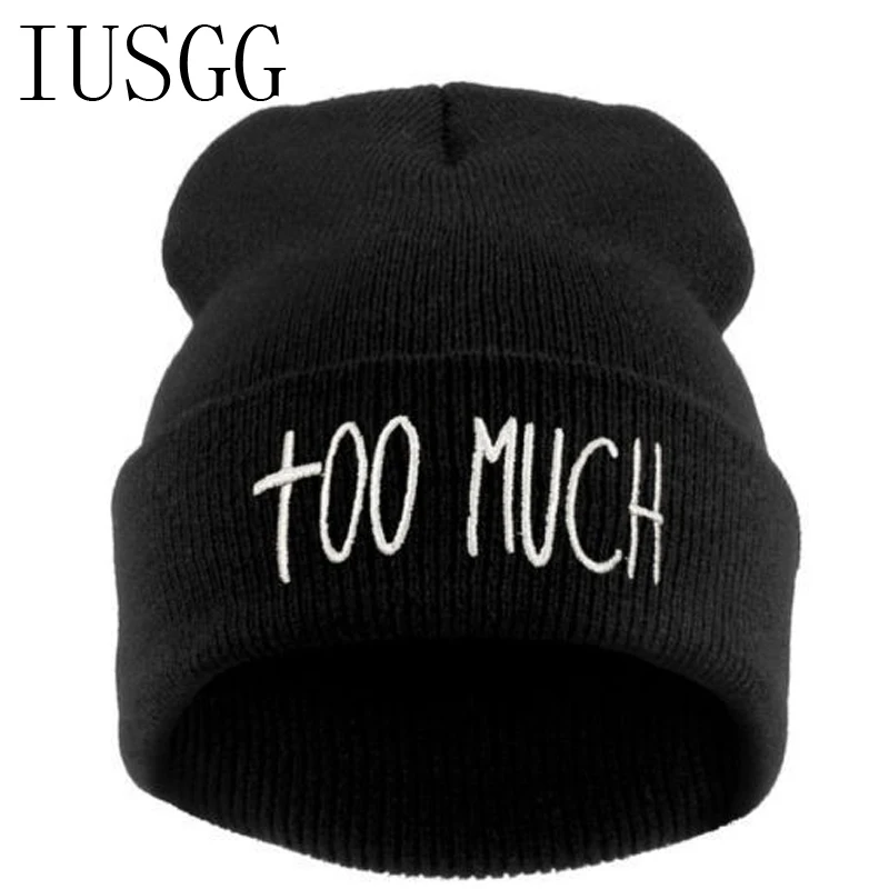 

Fashion Beanie Brand Letter Too Much Sport Winter Hat Hip-Hop Men Cap Knitted Hats For Men And Women Casual Skullies Gorros Hat
