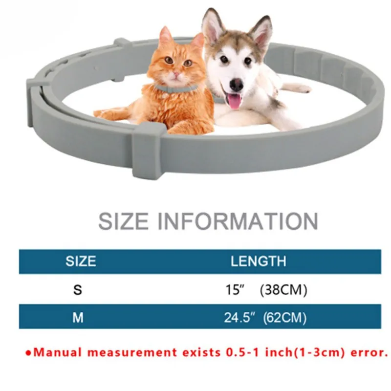 Безопасные клещи Блоха анти насекомые, комары ошейник для собак водонепроницаемый длительный 8 месяцев Защита для щенков и кошек ошейники