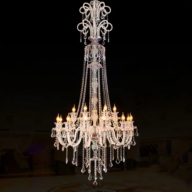 Online Shop Large Modern Crystal Chandelier For High Ceiling Extra