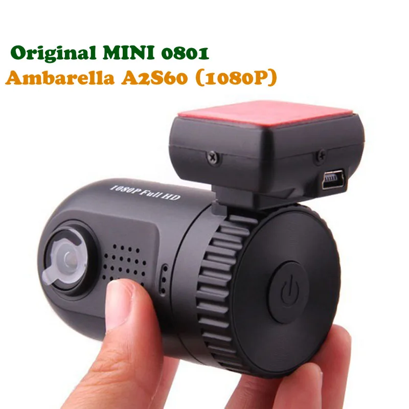  Original Mini 0801 Ambarella A2S60 Full HD 1080P GPS Car DVR Camera Recorder Dash Cam Free Shipping! 