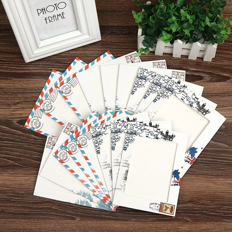 Graduation 2019 Photo Frame Retro DIY Kraft Paper Pictures Wall Postmark Baby Wedding Photo Hanging Album Combination Decor Graduation 2019 Photo Frame Retro DIY Kraft Paper Pictures Wall Postmark Baby Wedding Photo Hanging Album Combination Decor