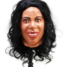 Реалистичная леди с черным париком крест туалетный реквизит женский латексная маска женщина лицо переодевание Сисси костюм