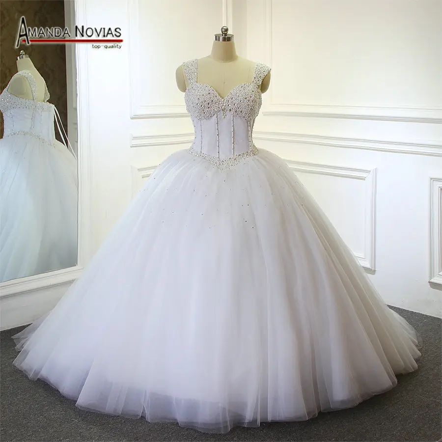 

Straps vestido de festa plus size Wedding Dress Back Lace Up