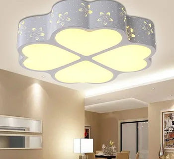 

LED modern simple warm and romantic bedroom living room study room four-leaf clover ceiling lamp