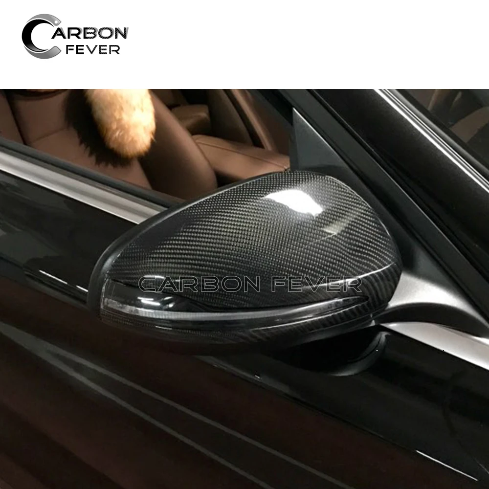 Для Mercedes W205 E W213 C238 S W222 C217 GLC X253 углеродное волокно боковые защитные колпачки для зеркала