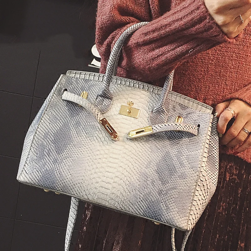 Buy bag women designer top handle bags large crocodile