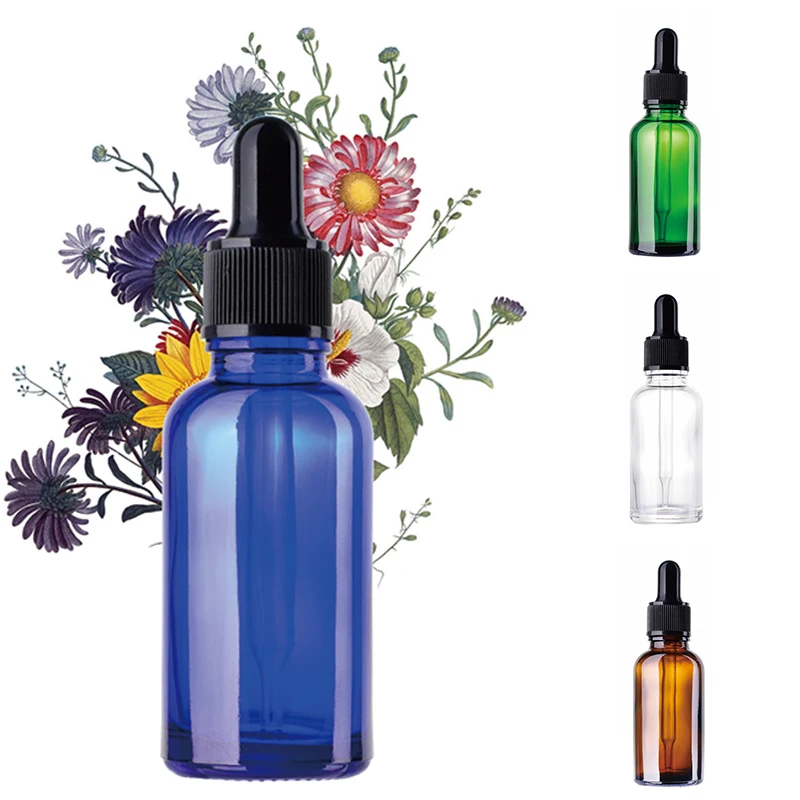 

30/60ml Glass Liquid Reagent Pipette Bottle Eye Dropper Drop Aromatherapy Essential Oil Spray Colors Bottles Glass Spray Bottle