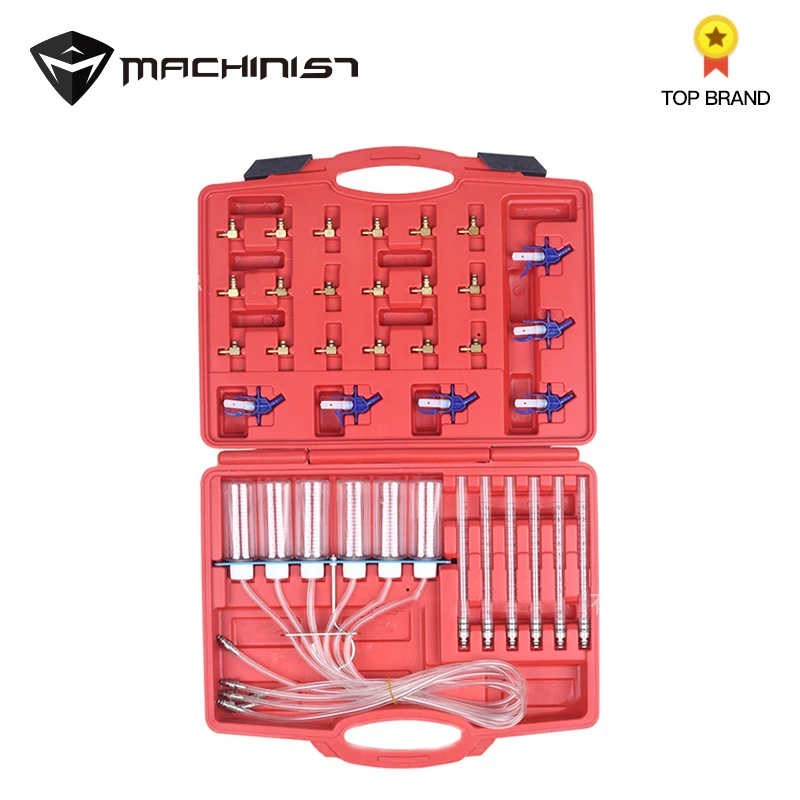 

higher Quality Diesel Injector nozzle tester fuel flow meter common rail adapter 24v fuel line diagnostic tool set