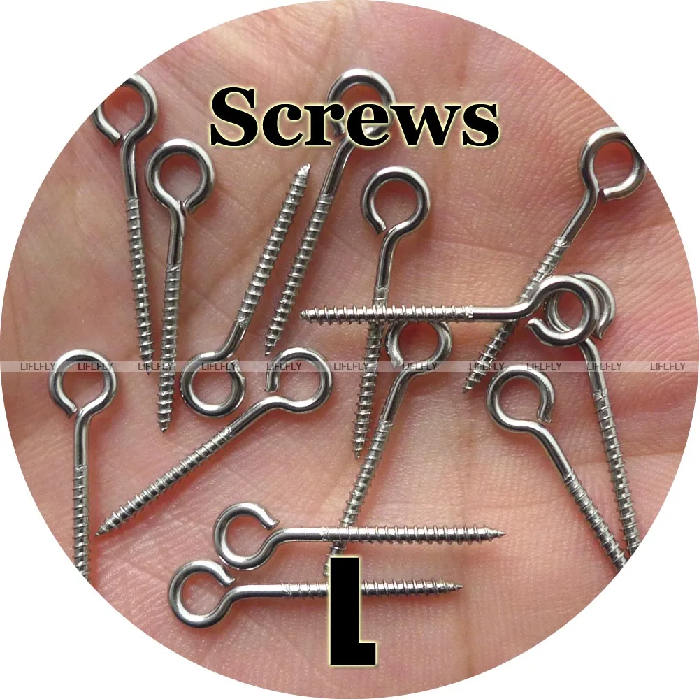 Size L / 100 Screws, Stainless Steel, Closed Eye, Plug Hardware, Jerk  Baits, Lure Making, Fishing