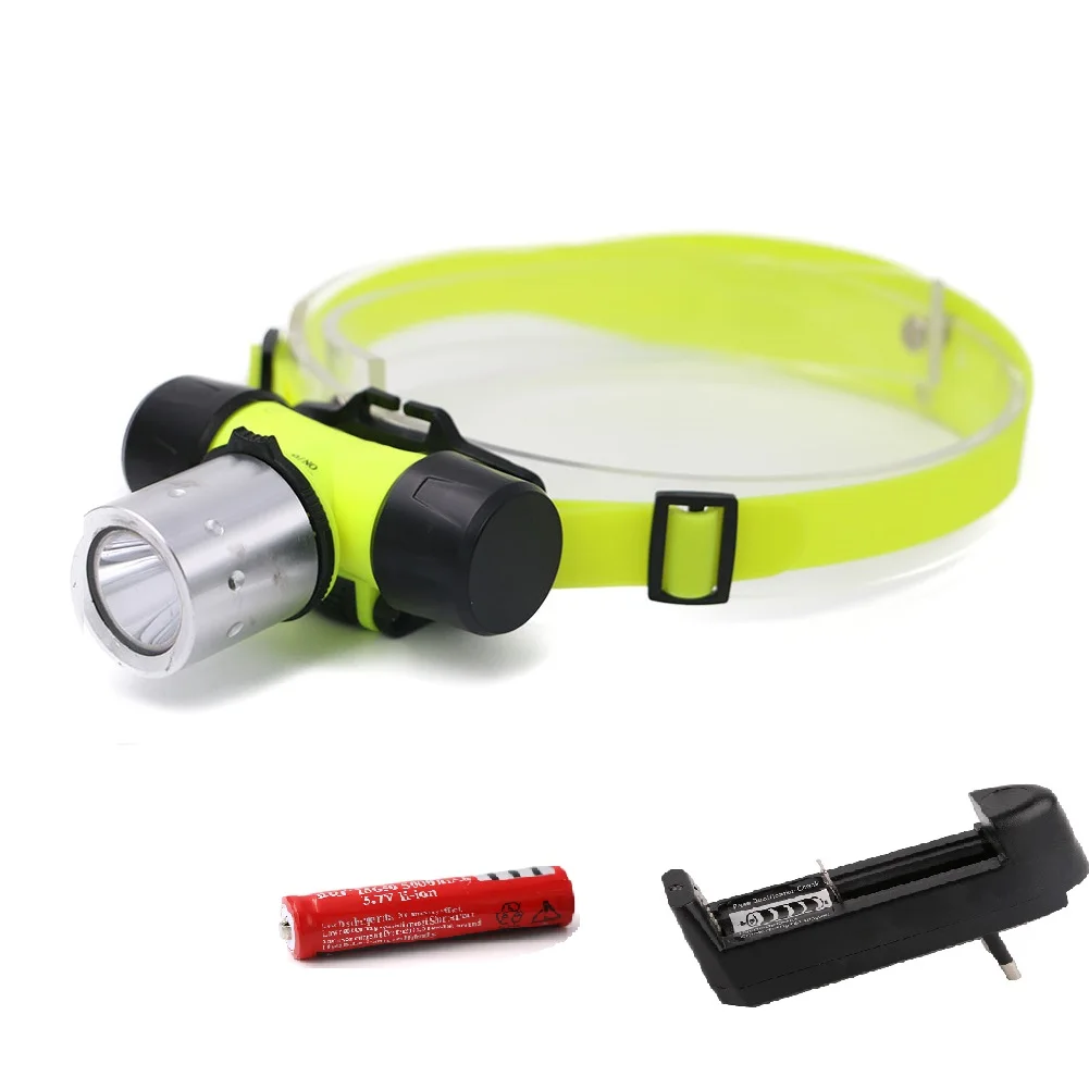 Waterproof Underwater 60M XM L T6 LED Diving Headlamp Swimming Scuba