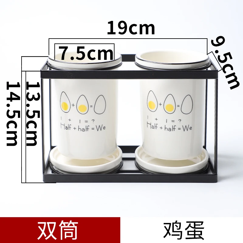  Ceramic Tableware Rack Mutfak Chopsticks Barrel Wall Hanging Cage Drain Rack Creative Household Kit