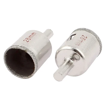 

26mm Dia Diamond Coated Drilling Drill Bit Tile Glass Hole Saw 2pcs