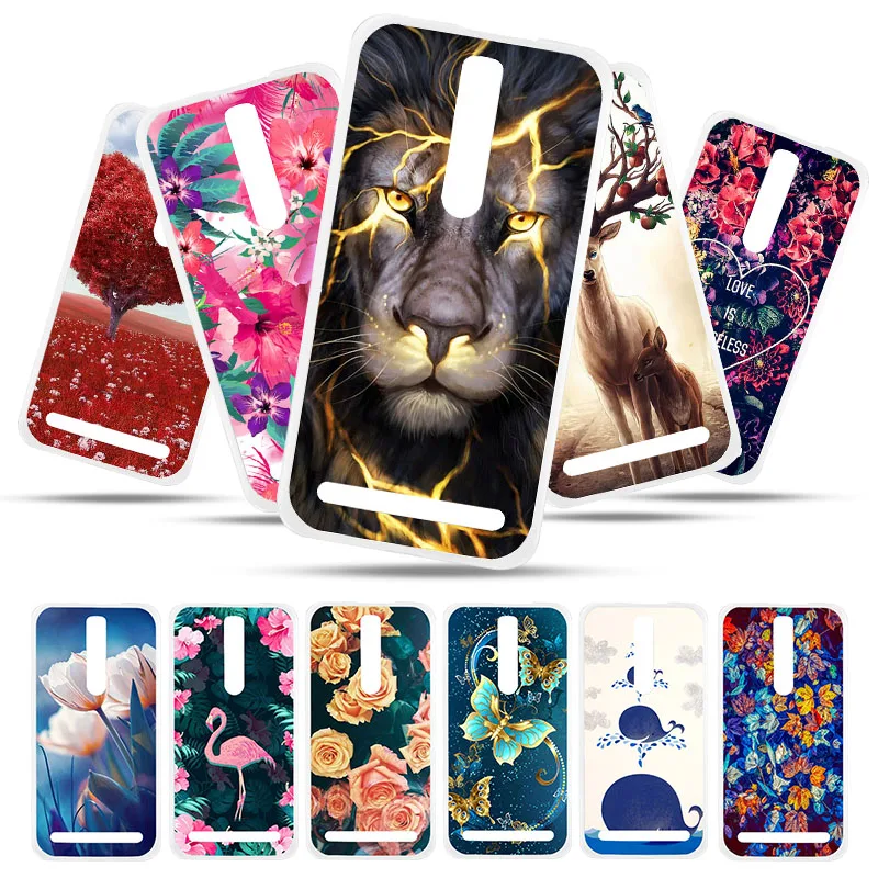 

Bolomboy Painted Case For Asus Zenfone 2 Deluxe ZE551ML ZE550ML Case Silicone Soft TPU Cases Wildflowers Cute Animal Bags