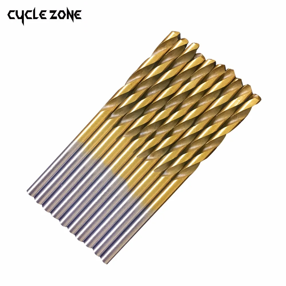  50Pcs/Set Titanium Coated Twist Drill Bit Set 1/1.5/2/2.5/3mm High Speed Steel Wood Drilling Metalw