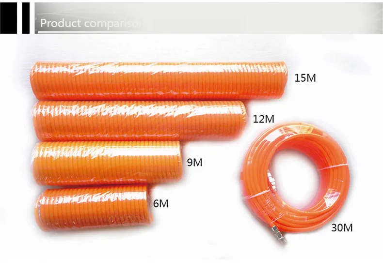 PU 8mm x5mm spring trachea Pneumatic Plastic Coil Tube Pipe Hose 3