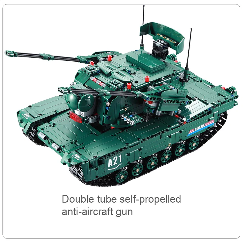  cada 1498CPS RC Military M1A2 tank Model Building Blocks Bricks Remote Control Car Compatible legoi