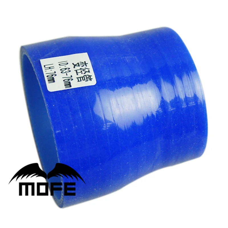 

MOFE 63-76mm Blue Straight Turbo Intercooler Pipe 3-Ply Silicone Transition Coupler Hose Reducer