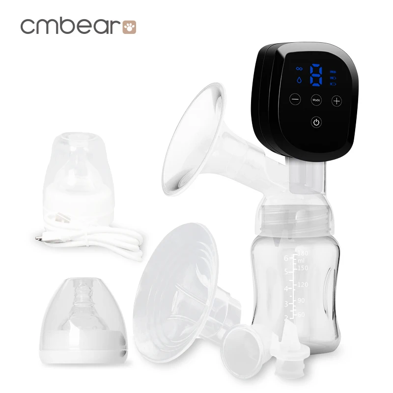 

CMbear LCD Display Electric Breast Pump With Milk Bottle Storage Convenient USB Powerful Infant Baby Breast Pumps Breastfeeding