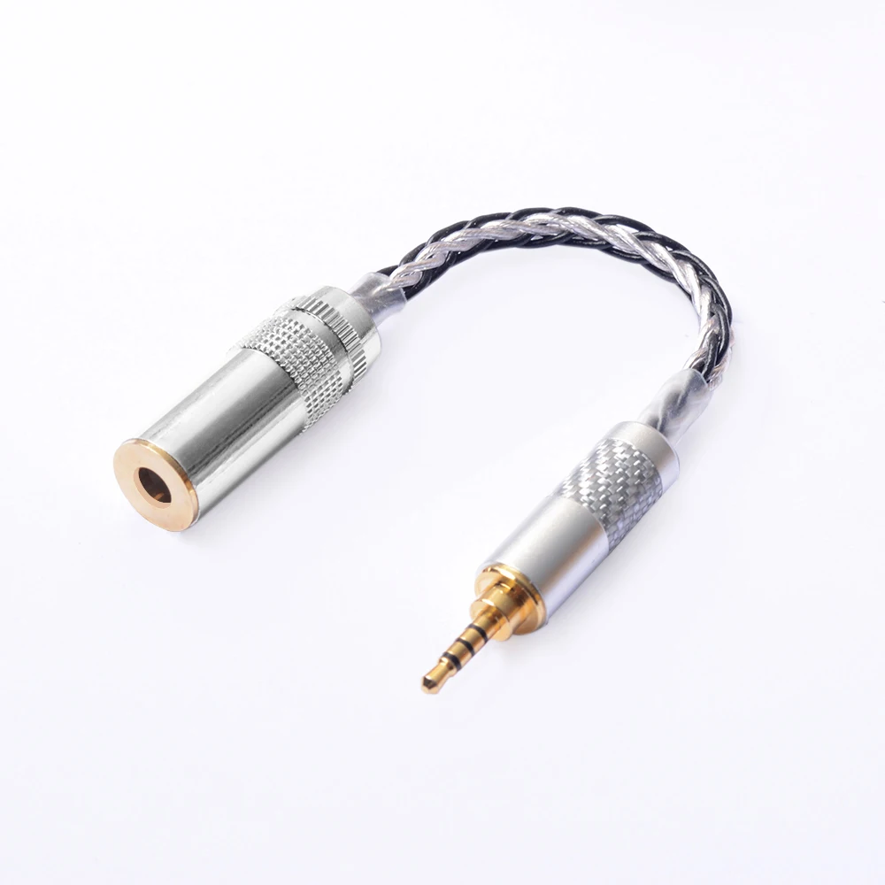 

OKCSC OFC Adapter 2.5mm Male Interface 4.4mm Female Balanced Plug Audio Stereo Cable 8 Cores for SONY PHA-2A TA-ZH1ES NW-WM1Z